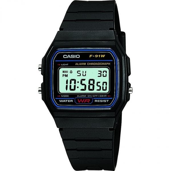 Casio Timeless F-91W-1YEG - Unisex - 33 mm - Digitalt - Kvarts urverk 