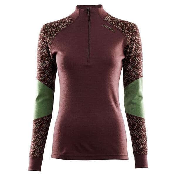 Aclima Women's Designwool Glitre Mockneck Glitre Rød XL female